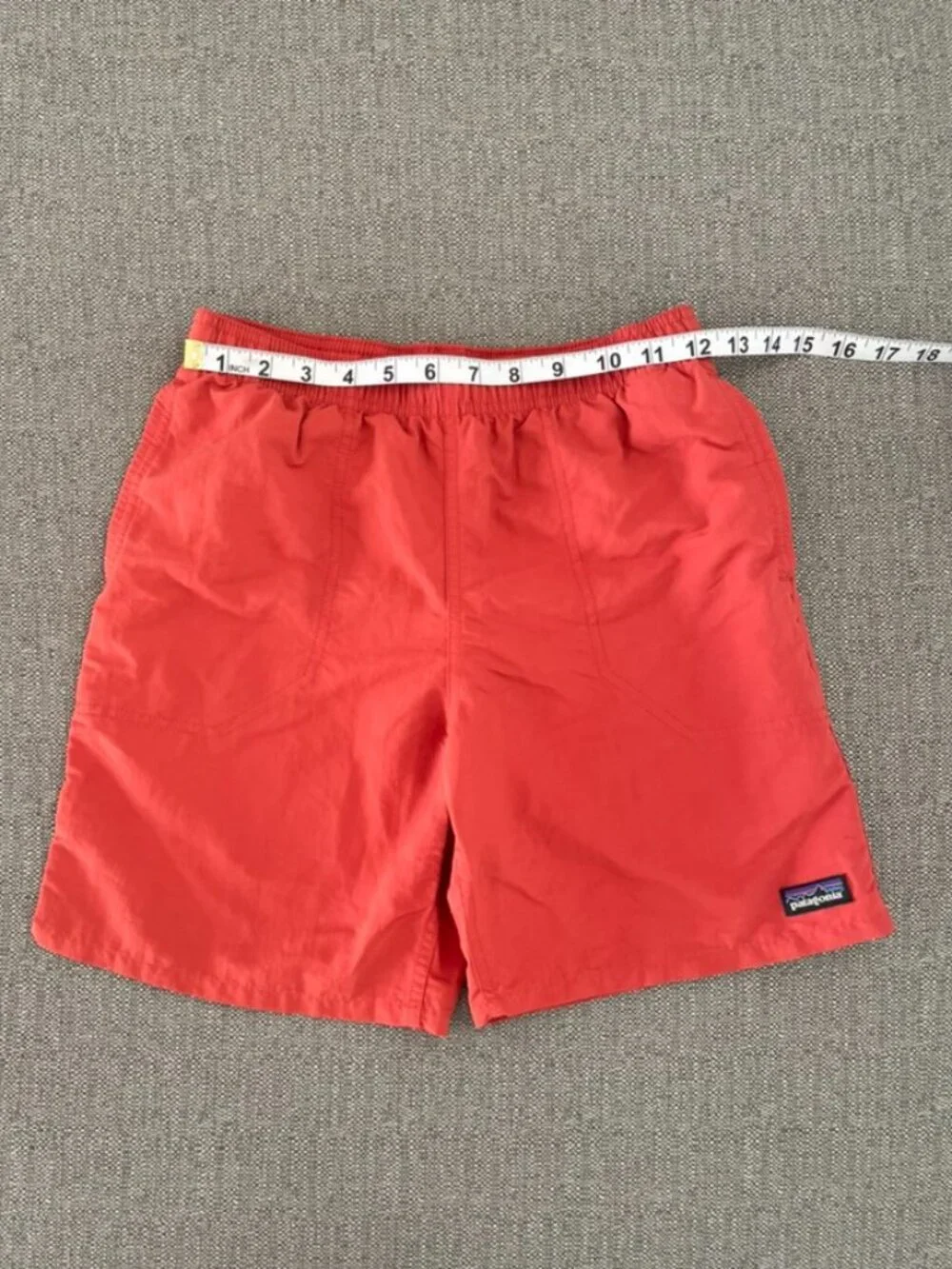 Patagonia Boys Baggies Shorts Swim Trunks in Sumac Red Size L 12 EUC Style 67053